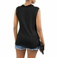 thumbnail image 5 of ChaoHeng Women Tank Tops 1.00 Fashion Sleeveless Women Casual Sleeveless Tank Summer Pleated Loose Shirts Lace Beach Blouse Tops, 5 of 7