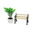 thumbnail image 5 of PENIKOKO Modern Miniature Furniture Park Bench Wood Color Vintage Style 1Pack, 5 of 5