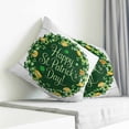 thumbnail image 3 of St Patricks Day Pillow Covers 18x18 Inch Decorative Throw Pillow Cover, Spring Gold Coin Green Shamrock Wooden Grain Sofa Pillowcases Accent Cushion Case Home Decor Bedroom Living Room, 3 of 6
