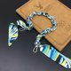 thumbnail image 1 of Silk Scarf Ribbon Handbag Accessories Chain Fashion Scarf Metal Chain Handle Bag Decor Bow Multifunction Ribbon Handbag Strap, 1 of 4