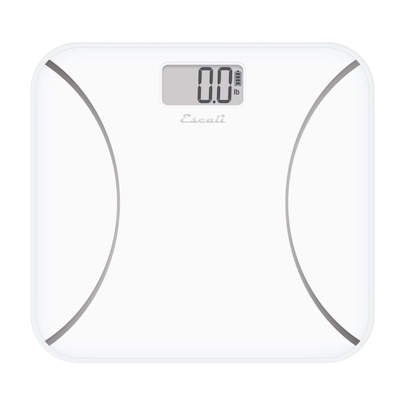 Escali Kinetic Bathroom Scale for Body Weight with Battery-Free Body Scale Design, White