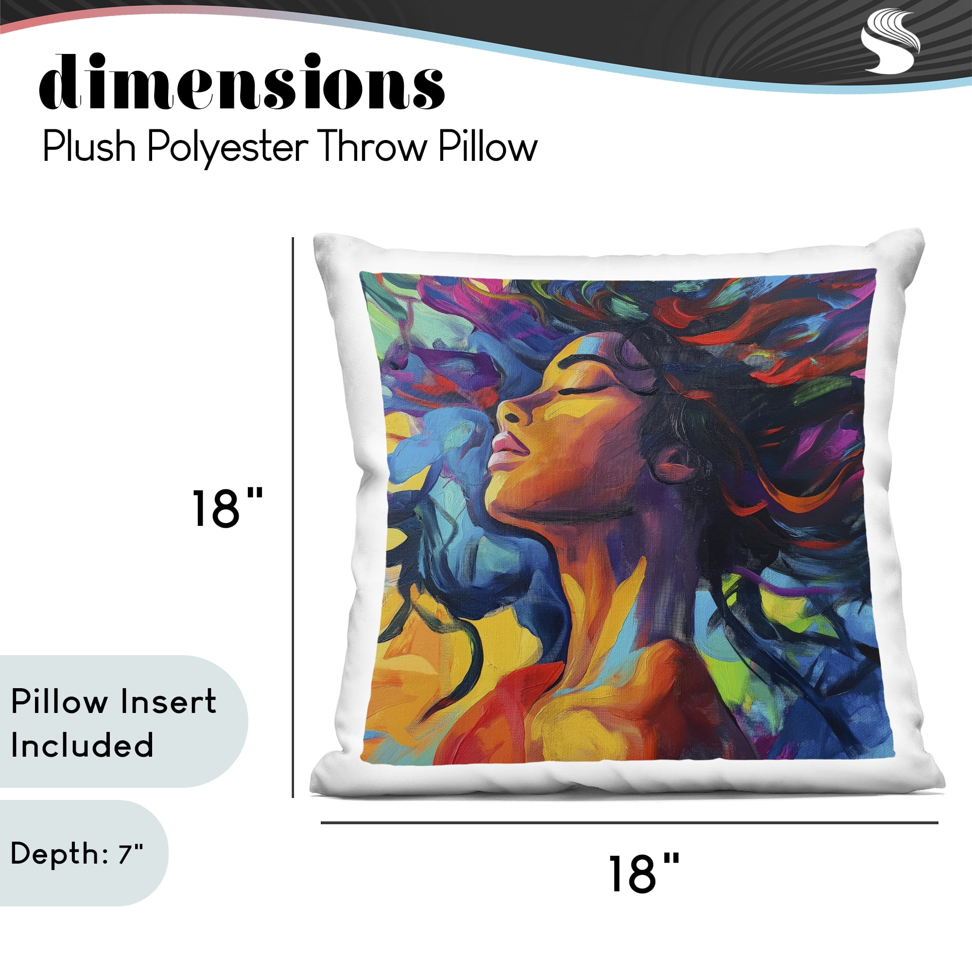 Stupell Industries Radiant Flow Woman Decorative Printed Throw Pillow, design by Svetlana Aleynikova