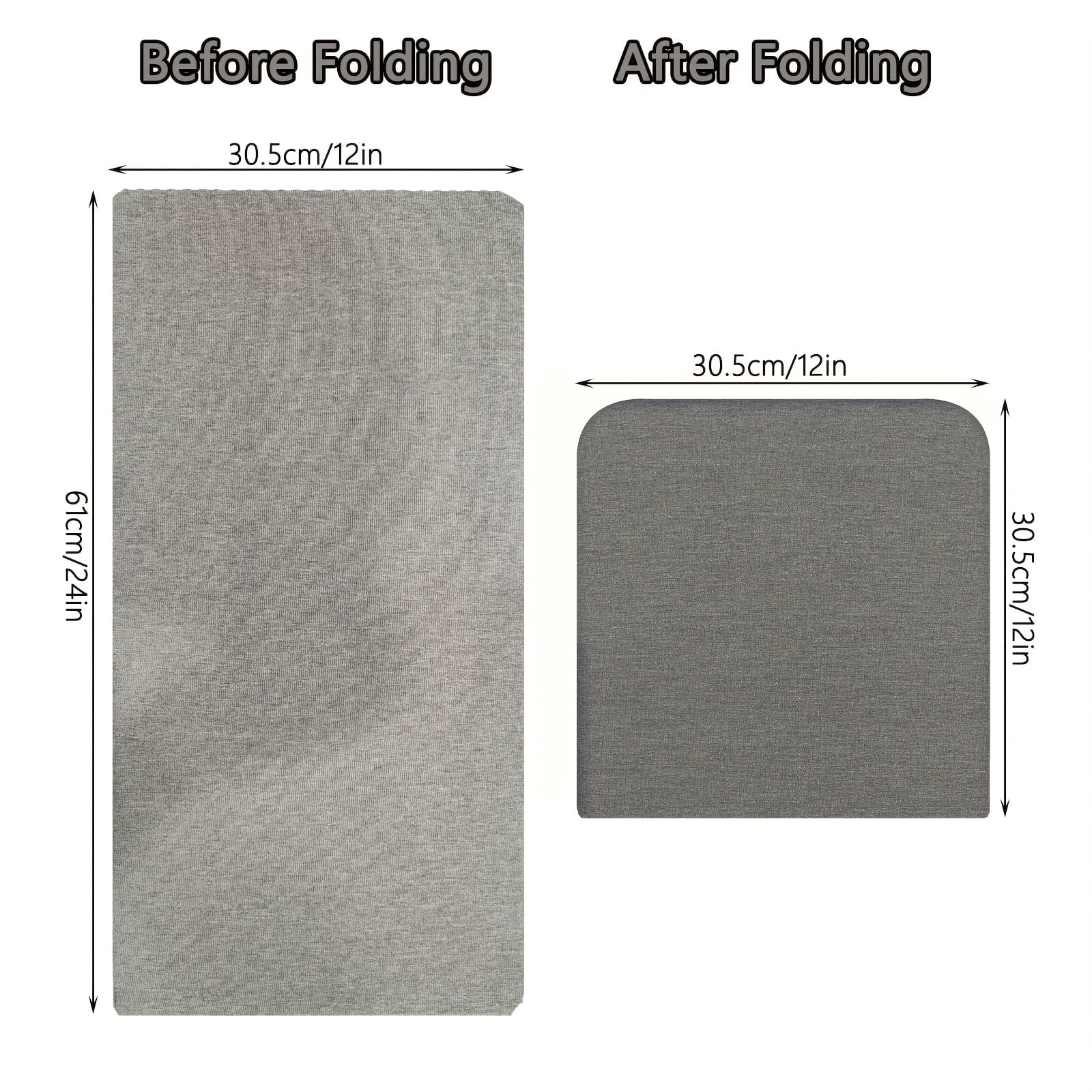 Foldable Heat Press Mat for HTV Crafts, Easy Pressing Heat Resistant Protective Mat, Craft Vinyl Iron-On Insulated Transfers