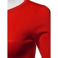 thumbnail image 4 of A2Y Women's Basic Casual Colorful 3/4 Sleeve Knit Pullover Sweator Top Tomato M, 4 of 6