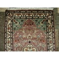 thumbnail image 3 of Ahmedani Linen Classic Flower Ivory Touch Rectangle Area Rug Home Decor Wool Silk Hand Knotted Indoor Carpet (5 x 3) Foot, 3 of 6