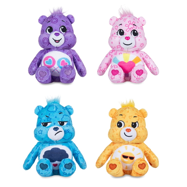 Care Bears 8 Inch Plush 4-Pack Treasure Box Wave 2 - Soft Huggable