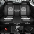 thumbnail image 5 of AOMSAZTO Fit Dodge Avenger 2008-2014 Car Seat Cover 5-seat Faux Leather Full Set Compatible Airbag(Black&Gray), 5 of 5