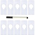 thumbnail image 1 of 10 Pcs Closet Dividers, White Rectangular Closet Dividers Blank Clothing Rack Size Dividers with a Pen for Most Standard Closet Racks, 1 of 7