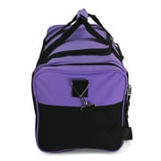 DALIX 21 Blank Sports Duffle Bag Gym Bag Travel Duffel with Adjustable Strap in Purple