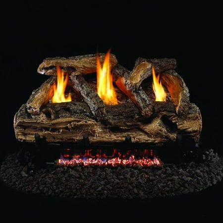 - Peterson Real Fyre 24-inch Split Oak Log Set With Vent-free Natural Gas Ansi Certified G9 Burner - Manual Safety Pilot