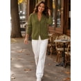 thumbnail image 4 of Xdegoge Womens Shawl Collar Cardigan Sweaters Button Down Long Sleeve Loose Fit Knit Tops Casual Fall Winter Open Front Outerwear Cozy Coat for Daily Wear, 4 of 5