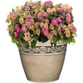 thumbnail image 2 of Classic Home 13" Round Concrete Grey Resin Corinthian Planter, 2 of 4