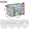thumbnail image 7 of Yayeee Foldable Storage Basket for Shelves with Handles Set of 2 Waterproof Cloth Bins, Blue Seaside, 7 of 7