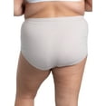 thumbnail image 2 of Fit for Me by Fruit of the Loom Women's Plus Size Cotton Brief Panties, Soft Comfort Waistband, Full Coverage, Multipacks, Sizes 1X–5X, 2 of 12