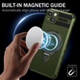 thumbnail image 5 of Compatible with iPhone 15 Plus Case Magnetic Stand [Compatible with MagSafe] [Drop Protection] [Camera Lens Protector] Shockproof Protective Case with Rotatable Invisible Kickstand, Green, 5 of 16