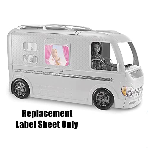 frokost Prestigefyldte hø Replacement Labels for Barbie Doll Dream-Camper Playset - FBR34 ~  Replacement Camper Stickers ~ Set A - Walmart.com