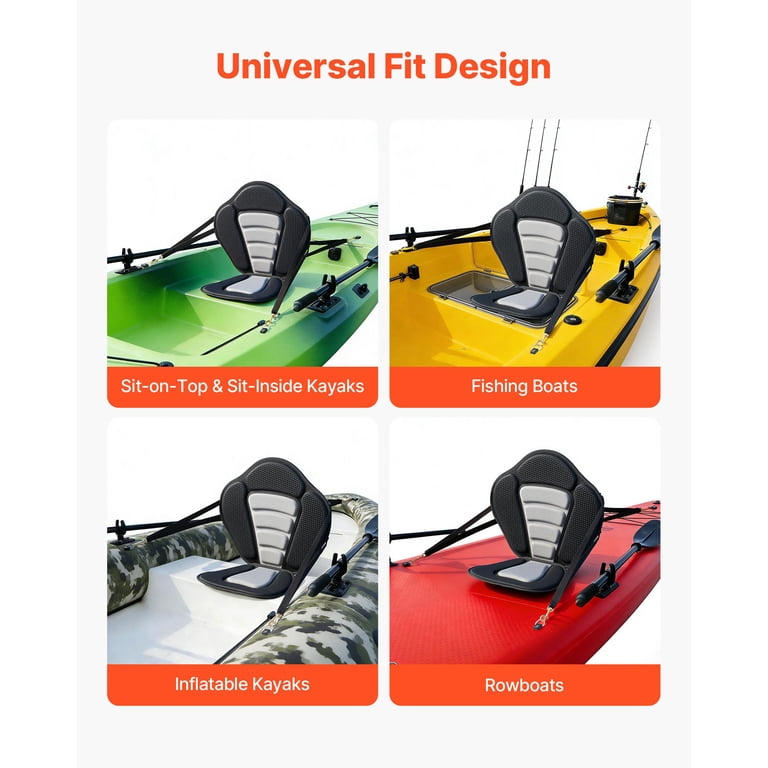 KFFKFF Universal Kayak Seat with Back Support and Storage photo 5