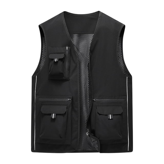 LOVZFMLL Vestes pour Hommes Fines Sports Multi-Poches Décontractées-Séchables Amples Alpinisme Outils Vestes Extérieures