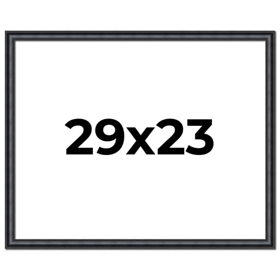 29x23 Frame Black Real Wood Picture Frame Width 1.25 inches | Interior Frame Depth 0.5 inches |