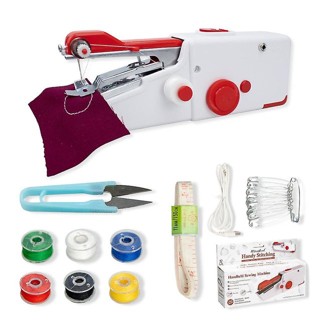 Machine à Coudre Portable, Mini Machine à Coudre Électrique Portable pour Adulte, Couture Rapide Maison Voyage Bricolage