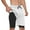 White, variant on FEDTOSING Men's 2 in 1 Running Shorts Quick Dry Workout Athletic Shorts with Pocket Green,up to 3XL