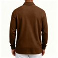 thumbnail image 5 of Hearthz Mens Polo Shirts Soft Breathable Moisture Wicking Mens Long Sleeve Shirt Plain Collared Mens Golf Polo Shirts Coffee S, 5 of 5