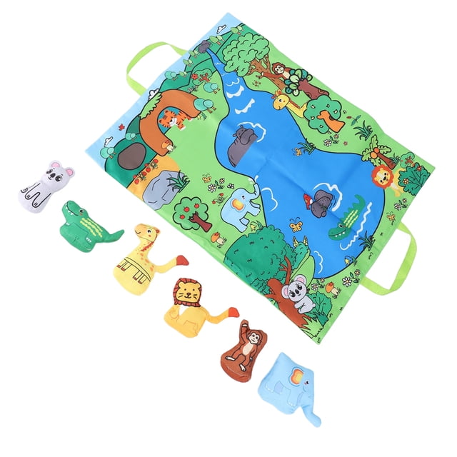 Juego Sensorial De Agarre, Juego De Aprendizaje De Colores, Tapete De Juego De Animales, Juguete De Educación Temprana Para Niños De 1 A 3 Años