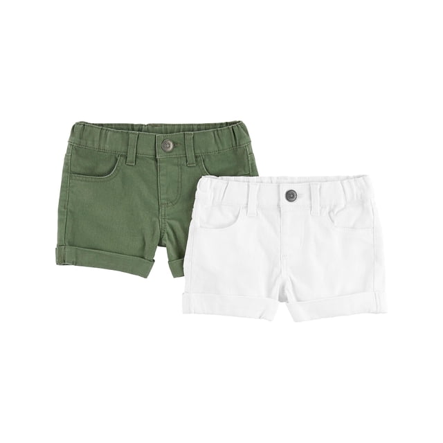 Pantalones cortos de mezclilla Simple Joys by Carter's Girls, paquete de 2 unidades, talla 8