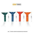 Coin Counters Tray & 4 ColorCoded Coin Sorters Tubes Bundled with 100