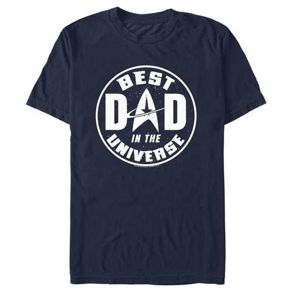Men's Star Trek: The Next Generation Best Dad In The Universe Graphic Tee Navy Blue Small