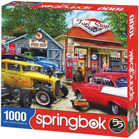 Springbok Hot Rod Cafe - 1000 Piece Jigsaw Puzzle Adults - Unique Cut Pieces