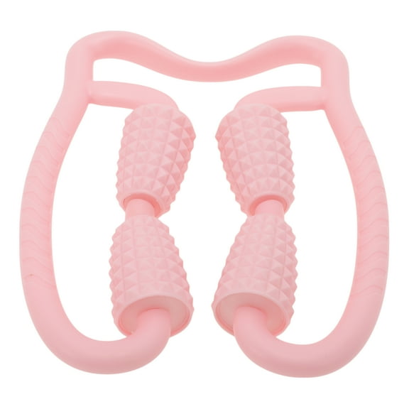 Unique Bargains 1 Pc Durable Four Wheel Foot Massager for Home Pink PP