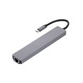 thumbnail image 2 of Convertidor de estación de acoplamiento para computadora portátil multifunción 8IN1 USB-C Tipo-C a PD + USB * 2 + HDTV + Tipo-C + SD + TF + RJ45, 2 of 8