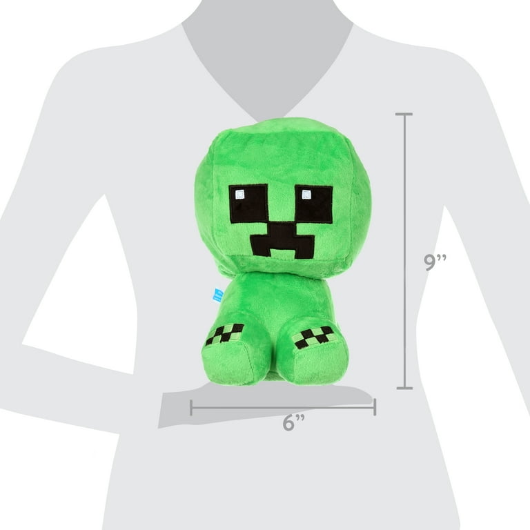 Minecraft Crafter Creeper Plush Toy, Green, 10 Inch Tall