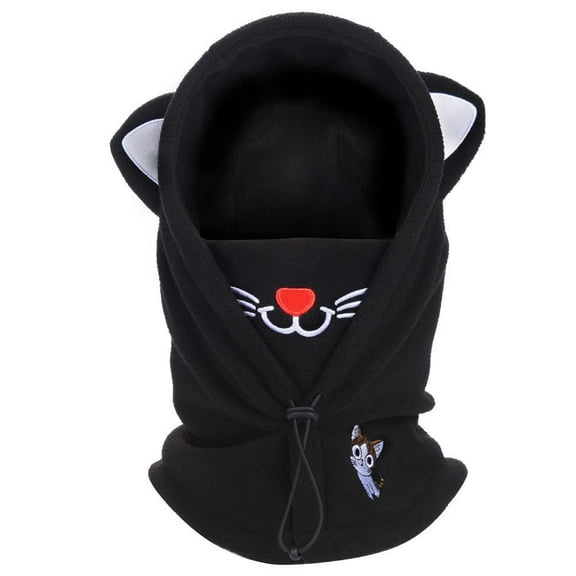 Kids Winter Thermal Fleece Balaclava, Novelty Animal Face Cover Ski Mask, Multifunctional Windproof Adjustable Warm Fleece Hat Cap Hood Neck Warmer Scarf for Boys Girls Cycling Outdoor Sports