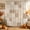 Beige, Brown, White, variant on Brown Cream Checked Shower Curtain, Waterproof Shower Curtains for Bathroom, Vintage Buffalo Plaid Farmhouse Washable Fabric Bathtub Curtain Set Bath Decor with 12 Hooks Stall 36"x72"