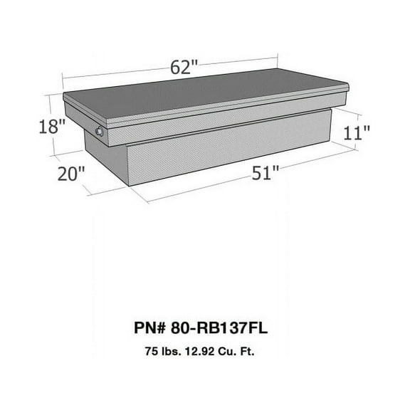 Westin Brute Pro Series Full Lid Crossover Tool Box (Polished)