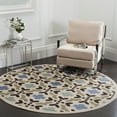 thumbnail image 2 of SAFAVIEH Veranda Branson Geometric Indoor/Outdoor Area Rug, 5'3" x 7'7", Cream/Aqua, 2 of 10