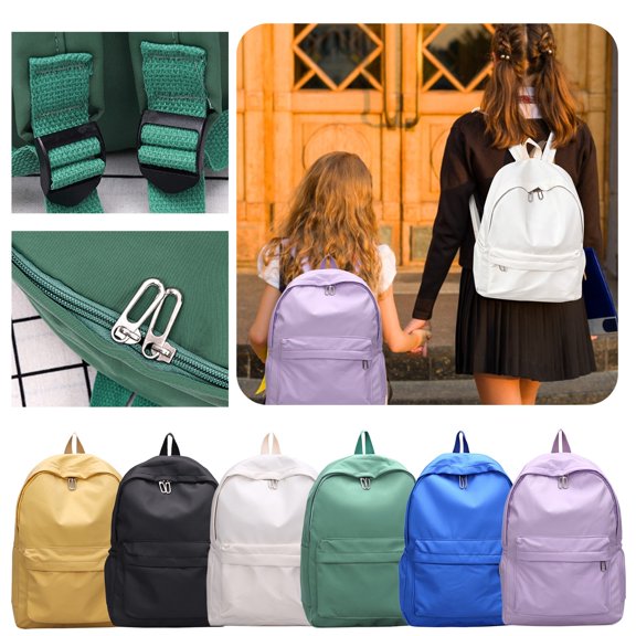 Large Capacity Solid Color Backpack bag Durable Outdoor Daypack