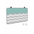 thumbnail image 2 of nqOlkjepod Large Induction Cooktop Protector Mat 36"x21", Grey Chevron Stove Top Covers for Electric Stove, Geometric Turquoise Print Wavy Striped White Stove Burner Cover Mats Stove Cover, 2 of 8