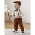 thumbnail image 7 of WESIDOM Toddler Infant Boy Clothes Formal Outfit Bowtie Shirt Suspender Pants Cotton Fabric 0-24M, 7 of 7