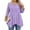 Purple, variant on Elvqul Casual Tops for Women Crewneck Loose Blouses Gray Plus Size Oversized Tunic 3/4 Sleeve Womens Shirts