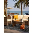 thumbnail image 6 of Unique Loom Outdoor Trellis Textured Collection Area Rug - Osage (2' x 3' Rectangle Charcoal), 6 of 9