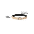 thumbnail image 3 of INSPIRE CHIC Women's Detachable Ankle Straps Solid Color Elastic Band Shoe Buckle Belt for Heels Lacquer Beige 33.5cm/13.19", 3 of 4