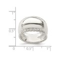 thumbnail image 3 of Sterling Silver Twisted Dome Polished Ring, 3 of 5