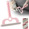 thumbnail image 2 of Double Sided Pet Hair Remover Manual Fur Scraper Tool for Cat Dog Grooming Cleaning Sofa Carpet Bed Furniture, 5.5X4.7In (1Pcs) Pink1, 2 of 7