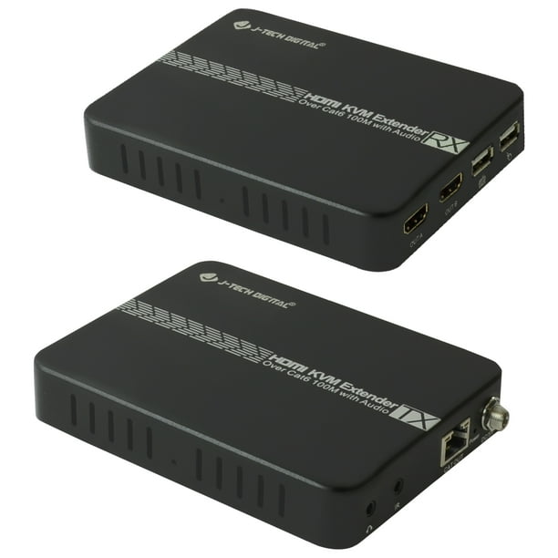 JTech Digital USB KVM and 4K HDMI Extender over Cat6/6a/7
