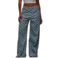 thumbnail image 7 of adaychics Womens Wide Leg Jeans Mid Waist Dot Loose Baggy Vintage Casual Denim Pants Fall Trousers for Dating Travel, 7 of 7