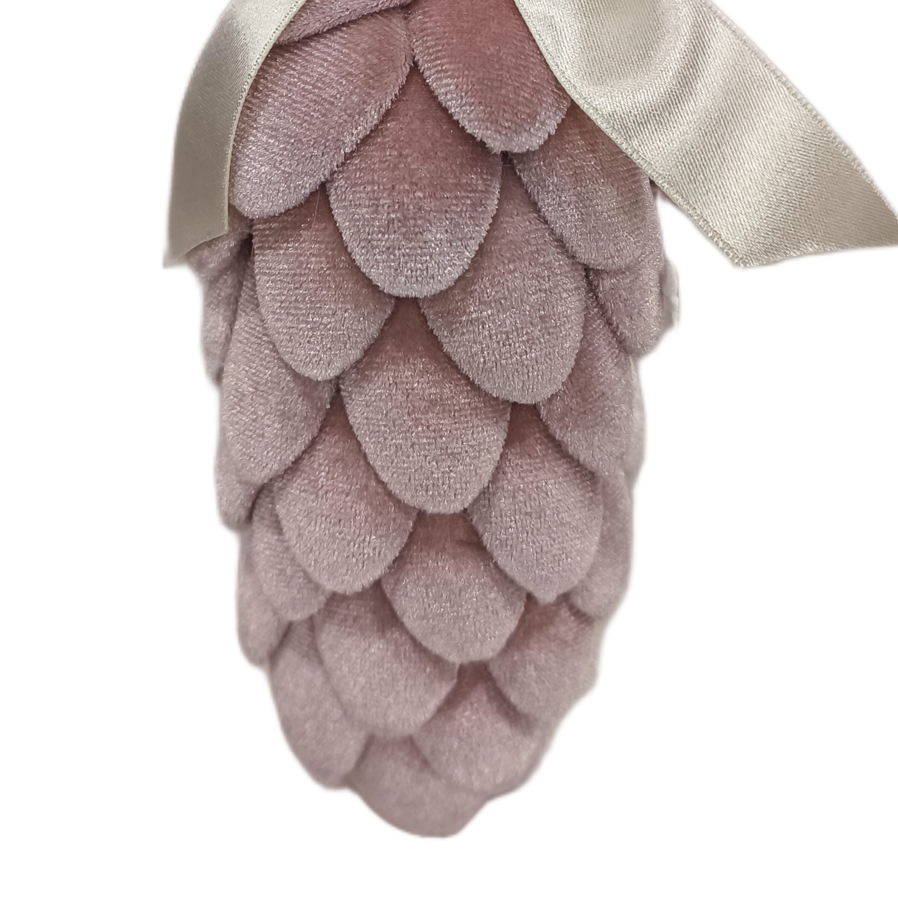 Pink Fabric Pinecone Christmas Ornament, 6", by Holiday Time