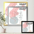 thumbnail image 4 of Designart 'One Line Drawing of Young Girl In Pastel Tones' Modern Framed Art Print, 4 of 4